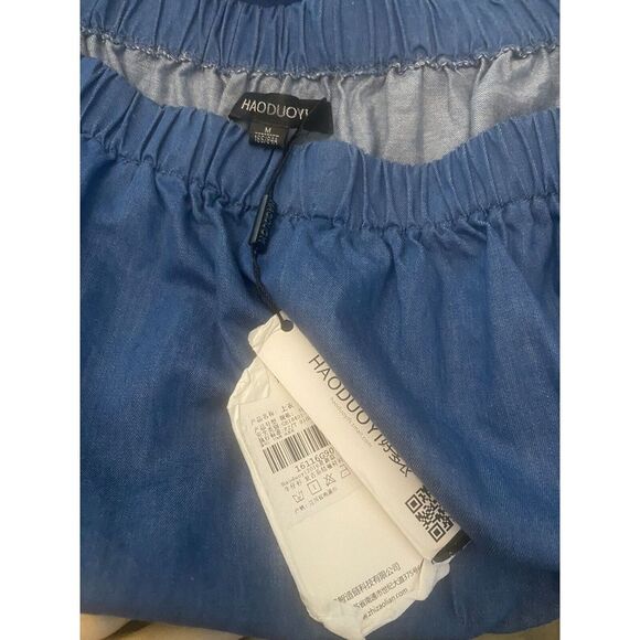 HAODUOYI  OFF THE‎ SHOULDER BLOUSE SZ M - Picture 5 of 5